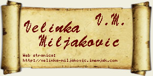 Velinka Miljaković vizit kartica